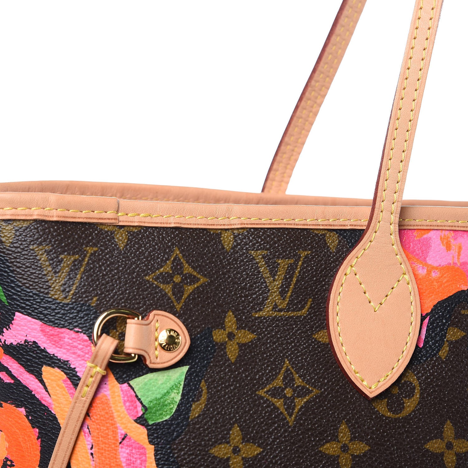 Louis Vuitton Monogram Roses Neverfull MM 11 of 13