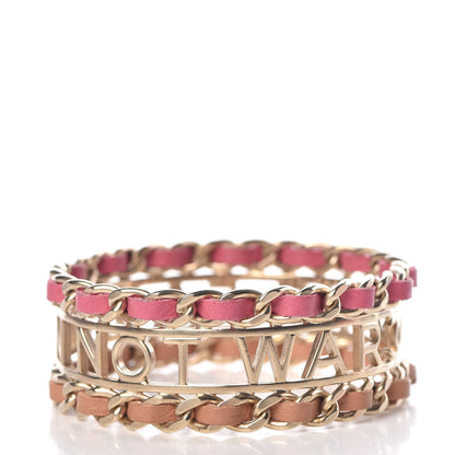 Chanel Lambskin Chain Bangle Pink Gold 4 of 6