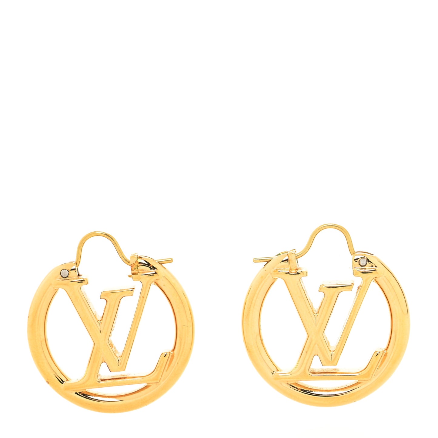 Metal Small Louise Hoop Earrings Gold