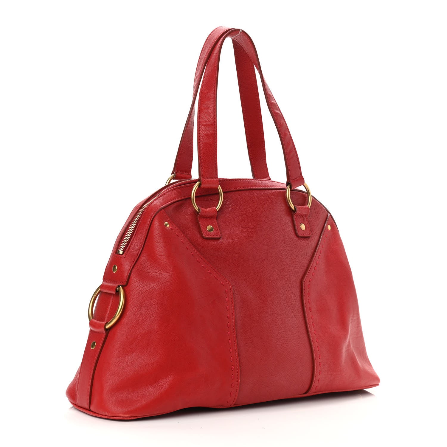 Saint Laurent Calfskin Large Muse Red 3 of 12