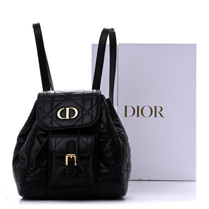 Christian Dior Lambskin Macrocannage Small Caro Backpack Black 12 of 12
