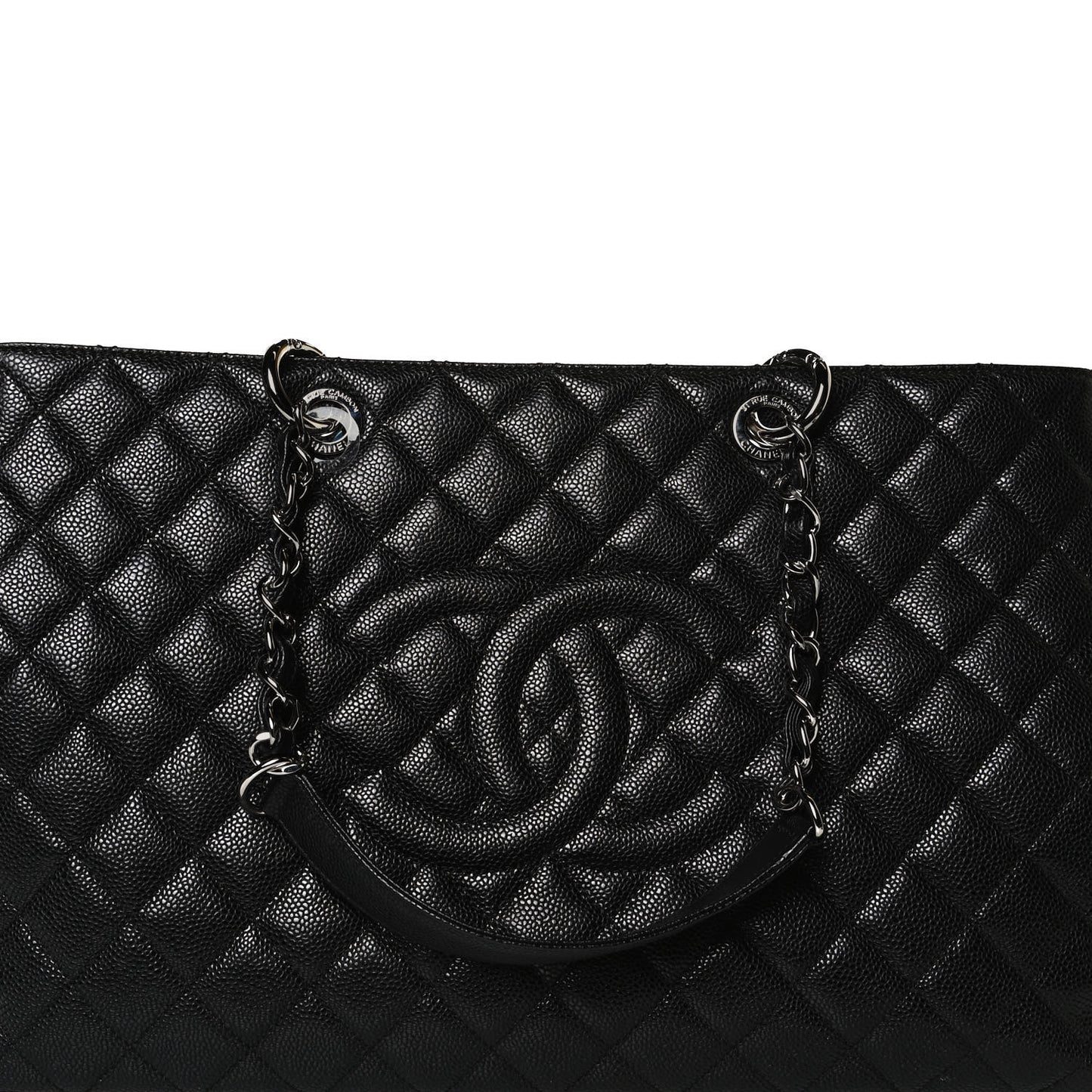 Caviar Quilted XL Grand Shopping Tote GST Black