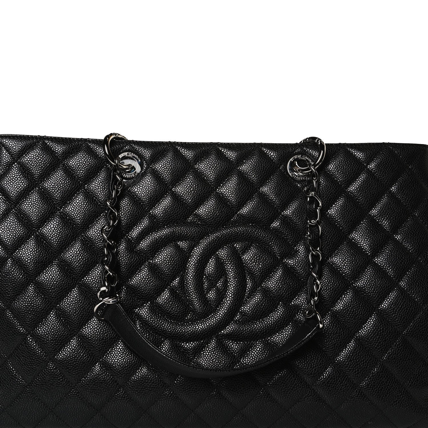 Chanel Caviar Quilted XL Grand Shopping Tote GST Black 8 of 13