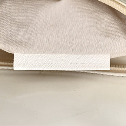 Fendi Calfskin Canvas Basket Sea Medium Tote White Blue 7 of 26