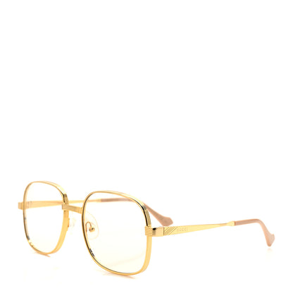 Gucci Square Frame Sunglasses GG0788S Gold 1 of 9