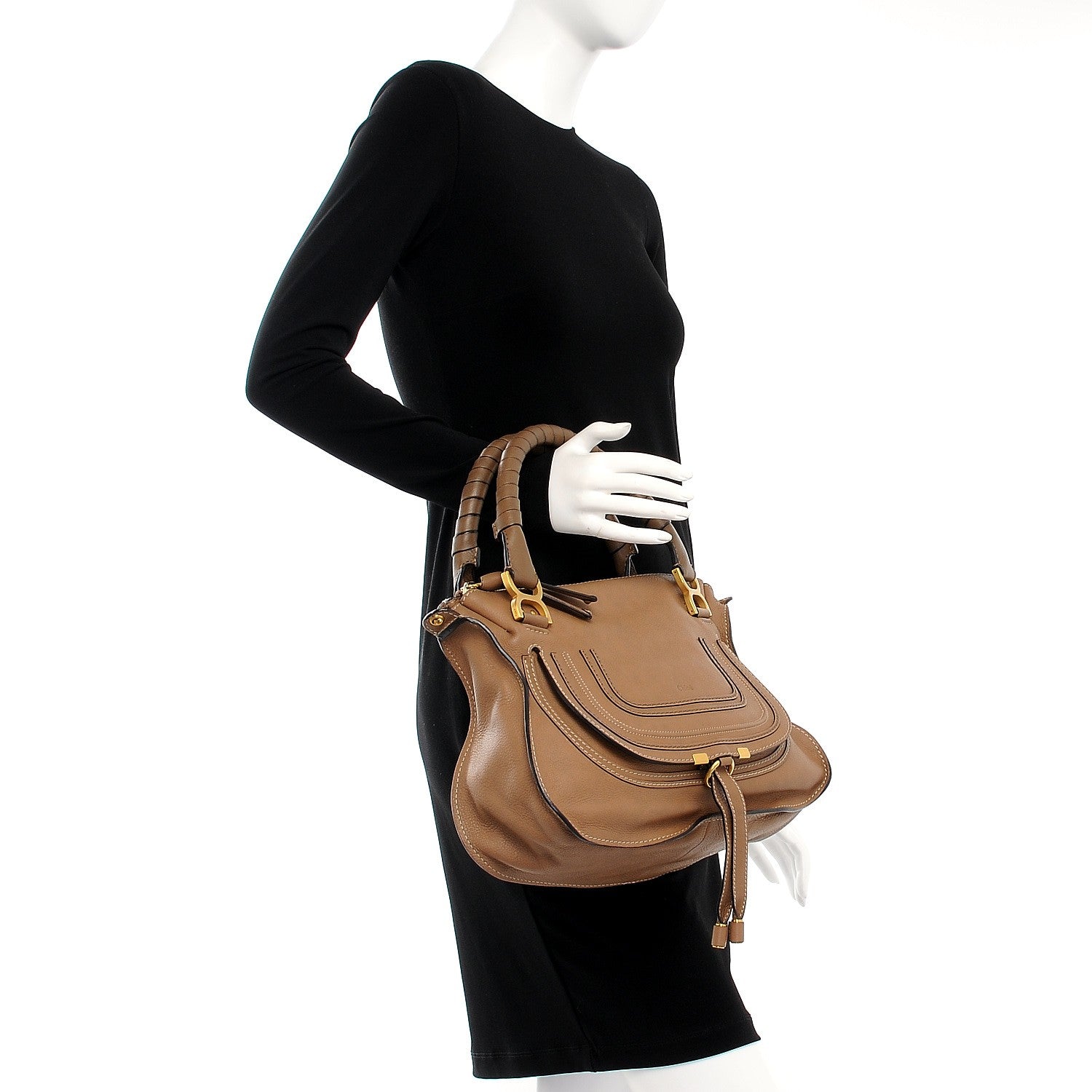 Chloe Calfskin Medium Marcie Satchel Nut 3 of 9