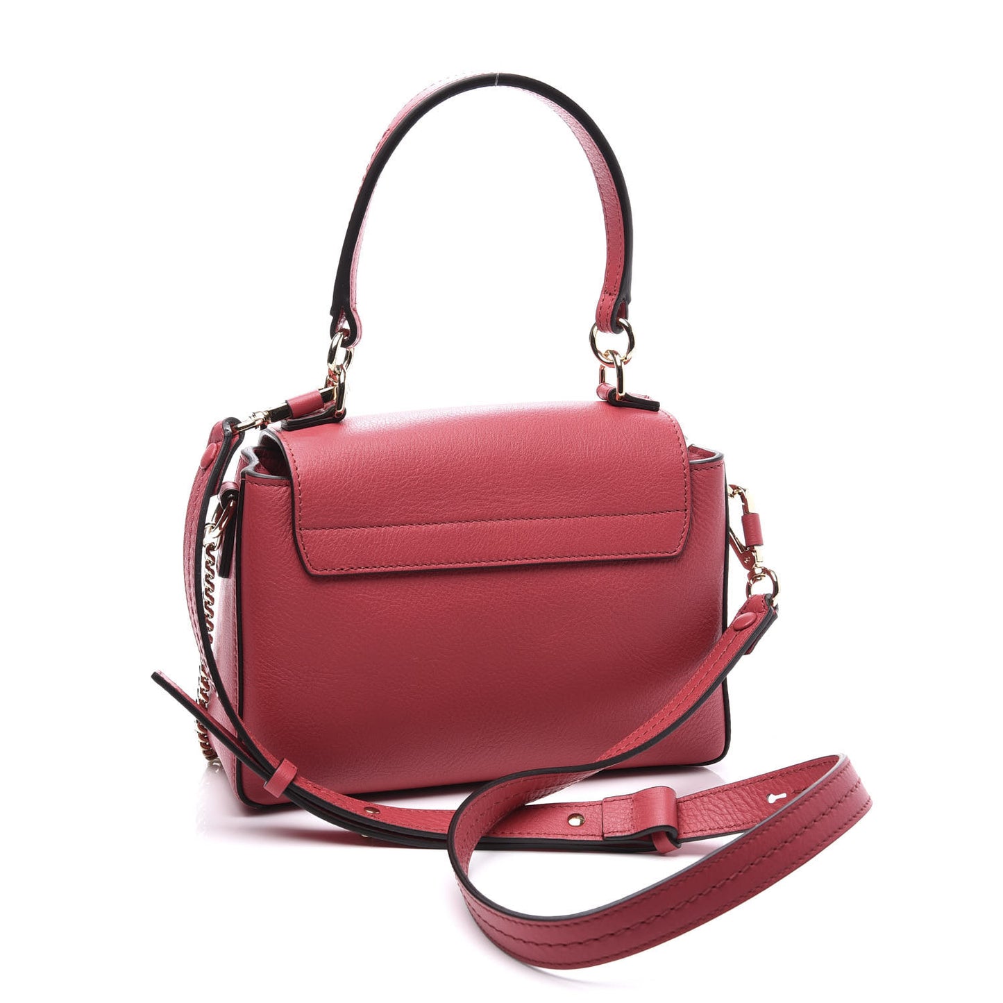 Calfskin Mini Faye Day Shoulder Bag Scarlet Pink