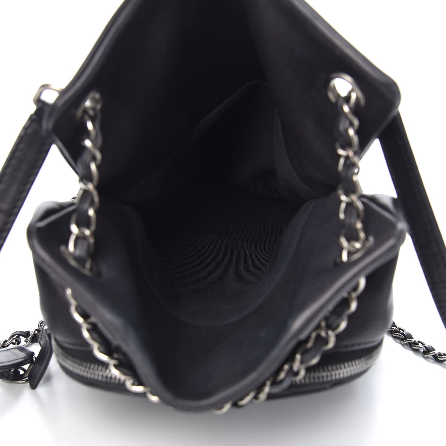 Chanel Lambskin Quilted Drawstring Backpack Black 5 of 11