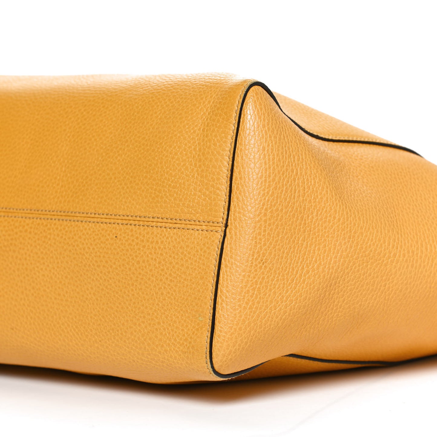Dollar Calfskin Medium Swing Tote Yellow