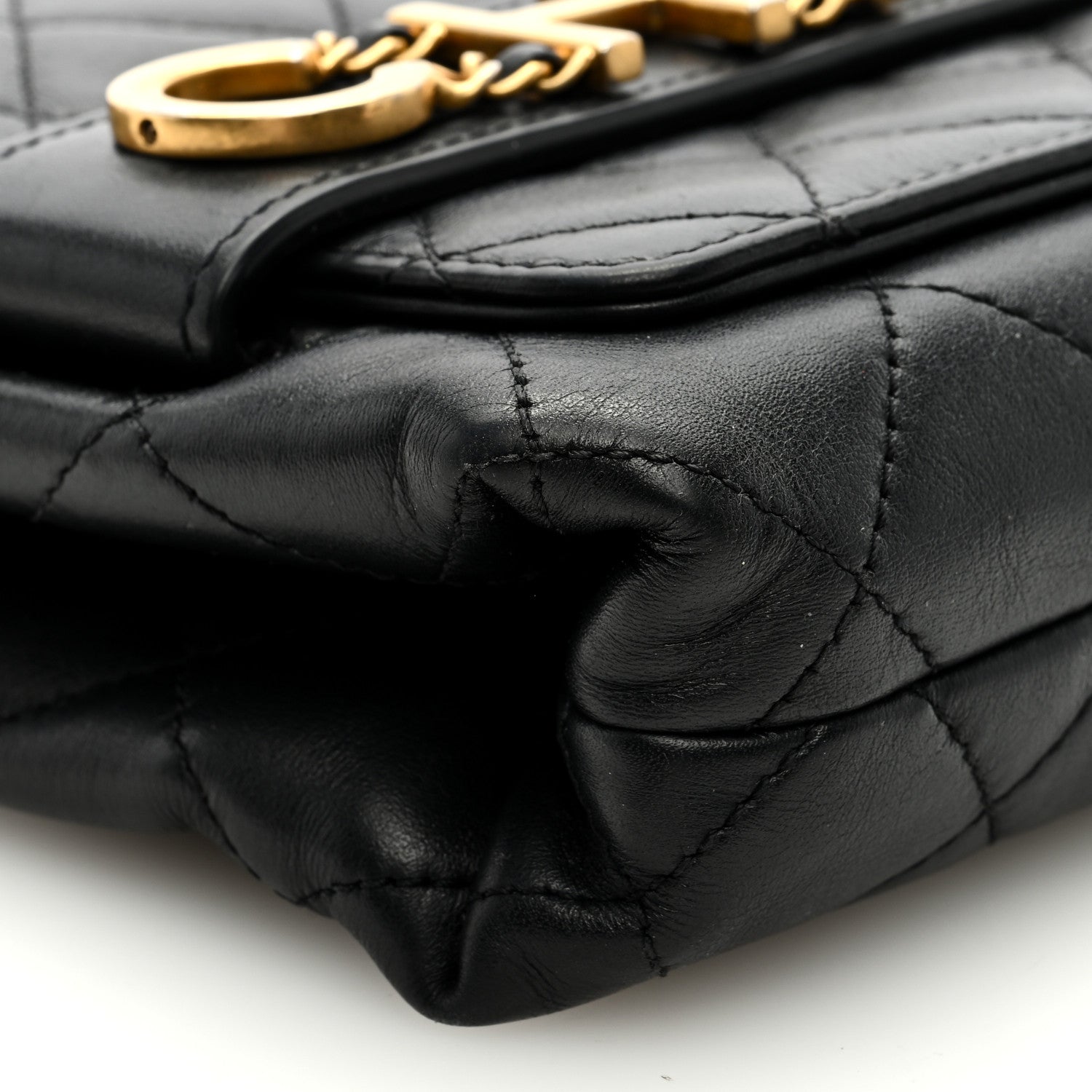 Chanel Calfskin Quilted Enchained Flap Black 8 of 11
