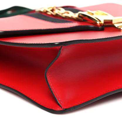 Gucci Calfskin Small Sylvie Shoulder Bag Hibiscus Red 9 of 10