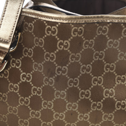 Gucci Satin Monogram Medium Abbey Shoulder Bag Bronze 11 of 14