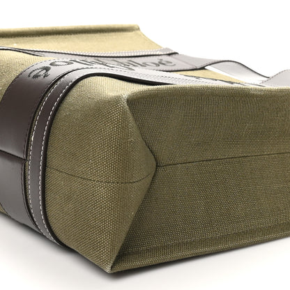 Chloe Linen Calfskin Medium Woody Tote Warm Green 10 of 10