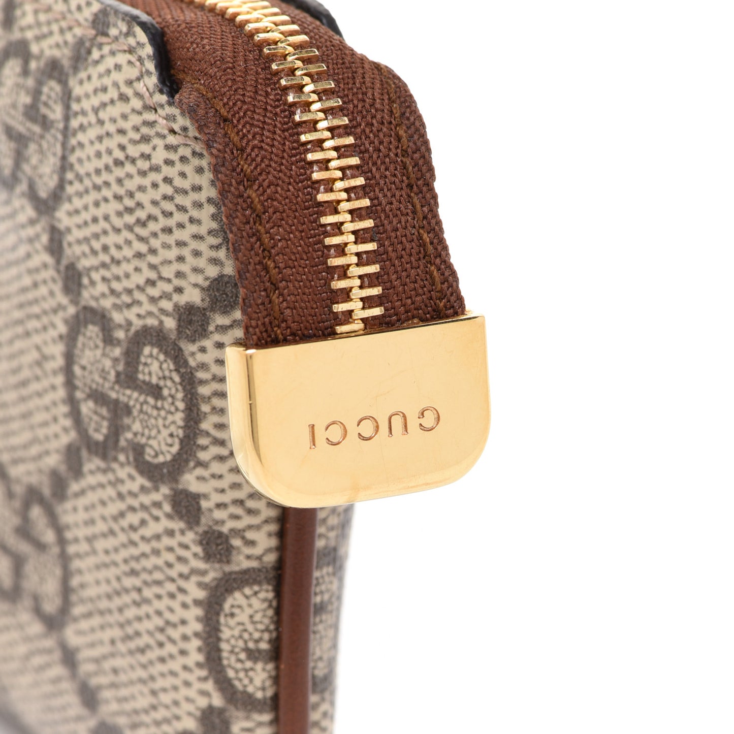 GG Supreme Monogram Key Case Brown