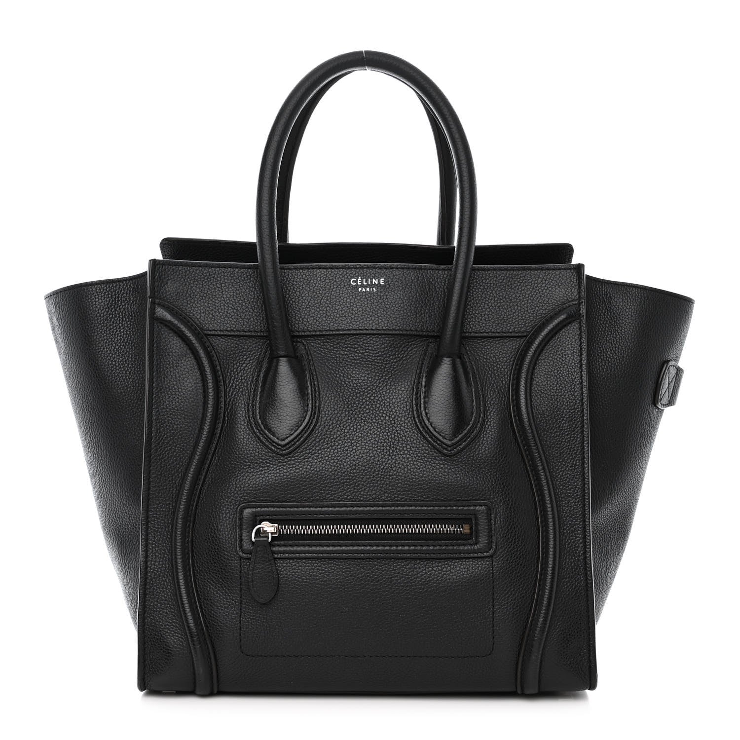Celine Drummed Calfskin Mini Luggage Black 1 of 10