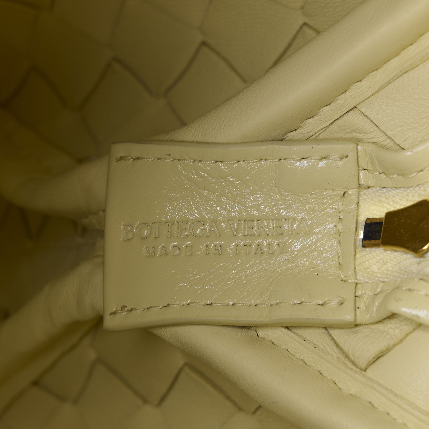 Nappa Intrecciato Small Loop Camera Bag Yellow Maze
