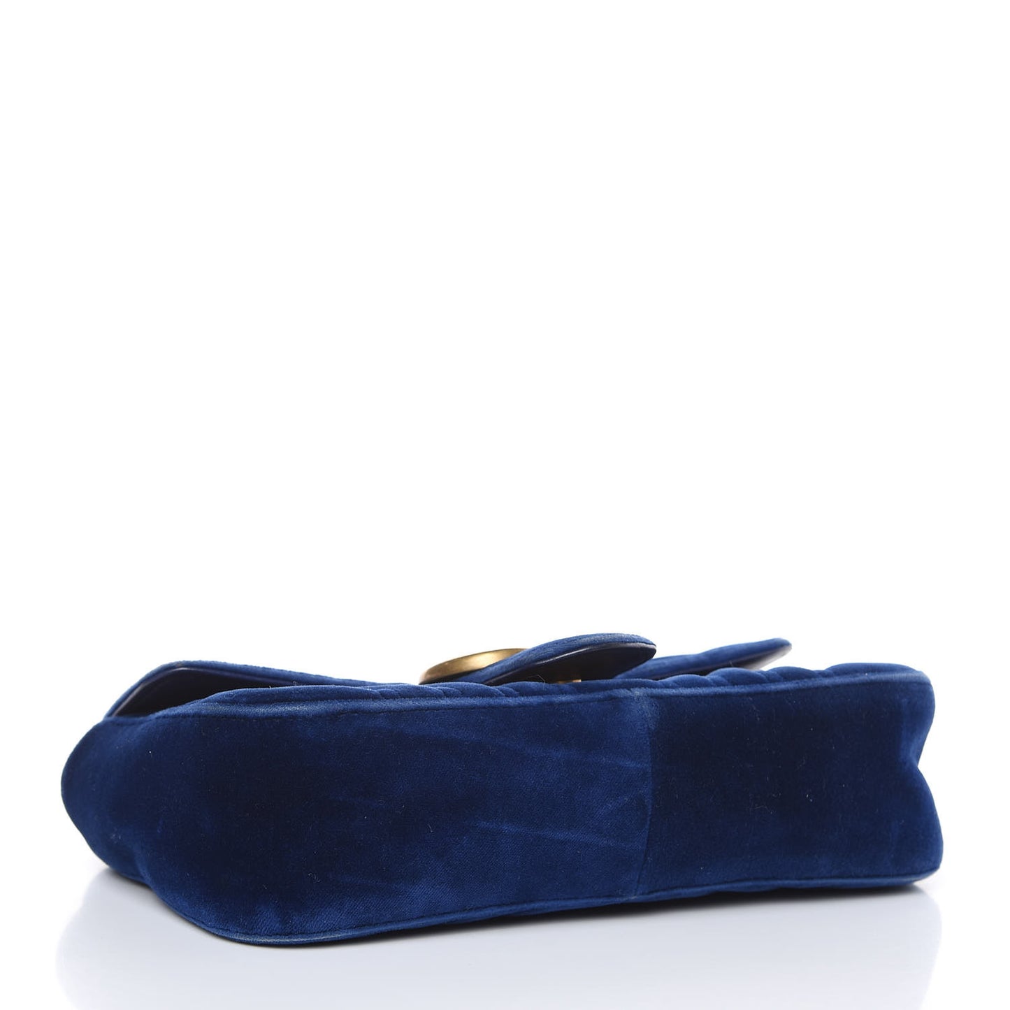 Velvet Matelasse Mini GG Marmont Shoulder Bag Cobalt Blue