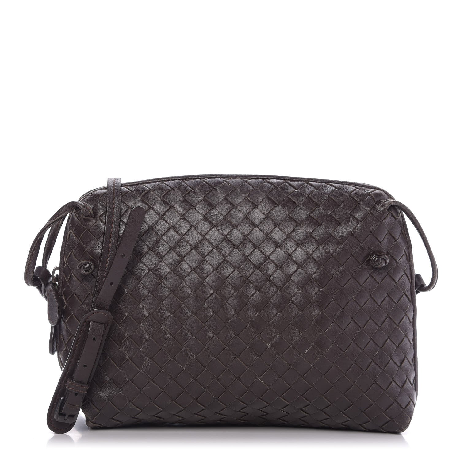 Bottega Veneta Nappa Intrecciato Pillow Crossbody Messenger Ebano 1 of 9