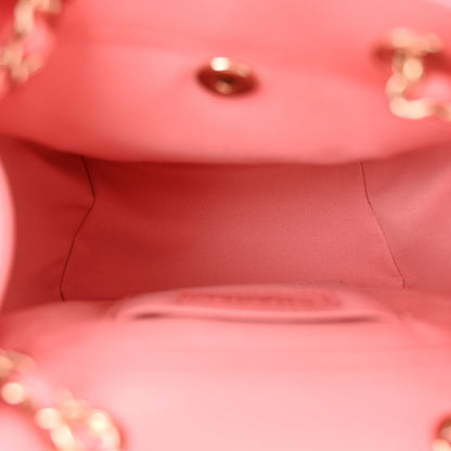 Chanel Shiny Caviar Quilted Small Pockets Drawstring Backpack Pink 5 of 11
