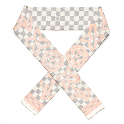 Louis Vuitton Silk Damier Azur Tahitienne Bandeau Rose Ballerine 1 of 5