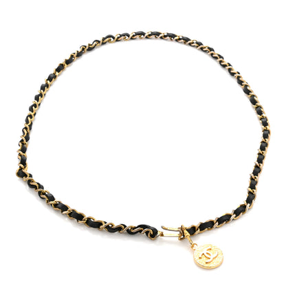 Chanel Lambskin Chain CC Medallion Belt Black Gold 1 of 3