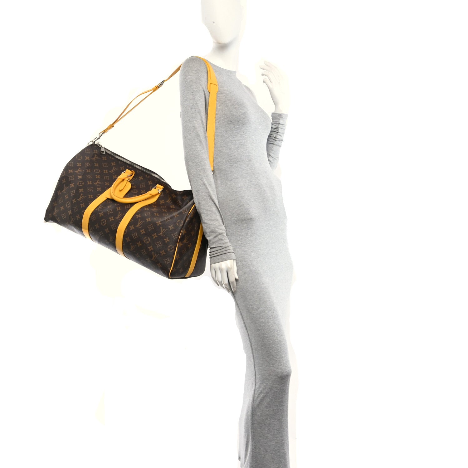 Louis Vuitton Monogram Macassar Keepall Bandouliere 50 Safran Yellow 2 of 12