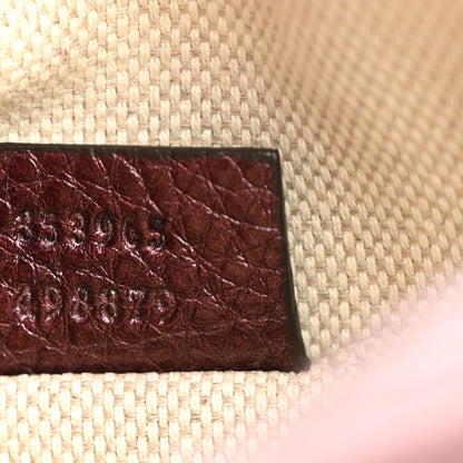 Gucci Metallic Pebbled Calfskin Mini Soho Chain Bag Purple 7 of 10