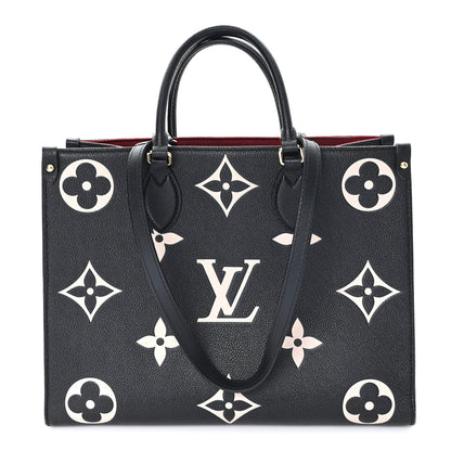Louis Vuitton Empreinte Monogram Giant Onthego MM Black Beige 1 of 13