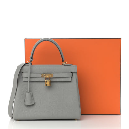 Hermes Togo Kelly Retourne 25 Gris Mouette 11 of 11