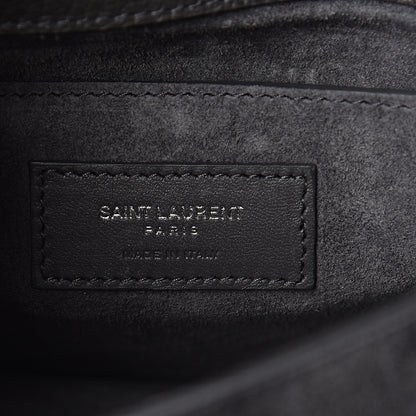 Saint Laurent Grained Calfskin Medium Monogram Sunset Satchel Fog 7 of 12