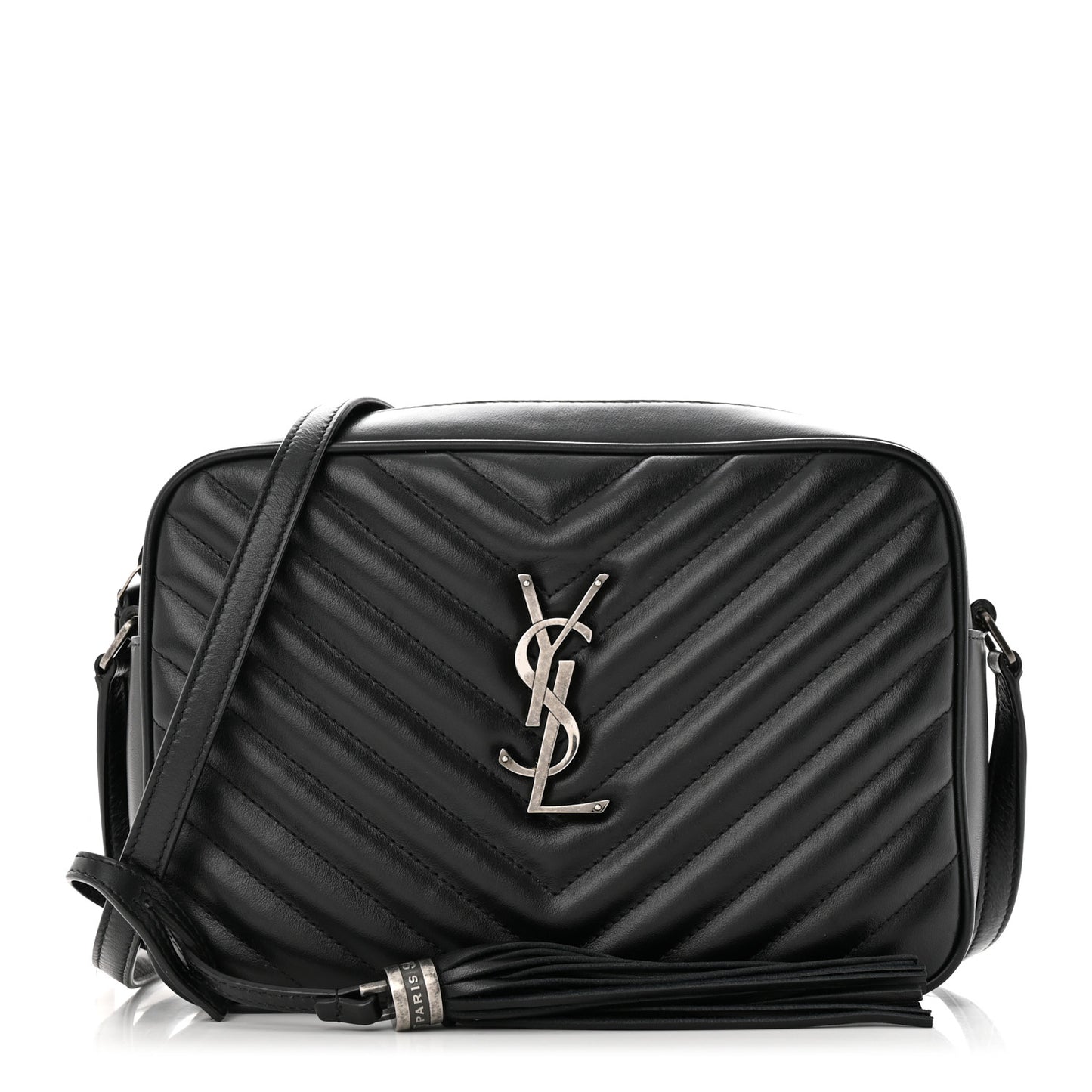 Calfskin Matelasse Monogram Lou Camera Bag Black