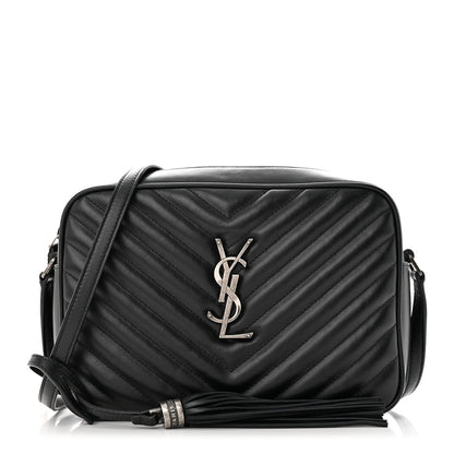 Saint Laurent Calfskin Matelasse Monogram Lou Camera Bag Black 1 of 12