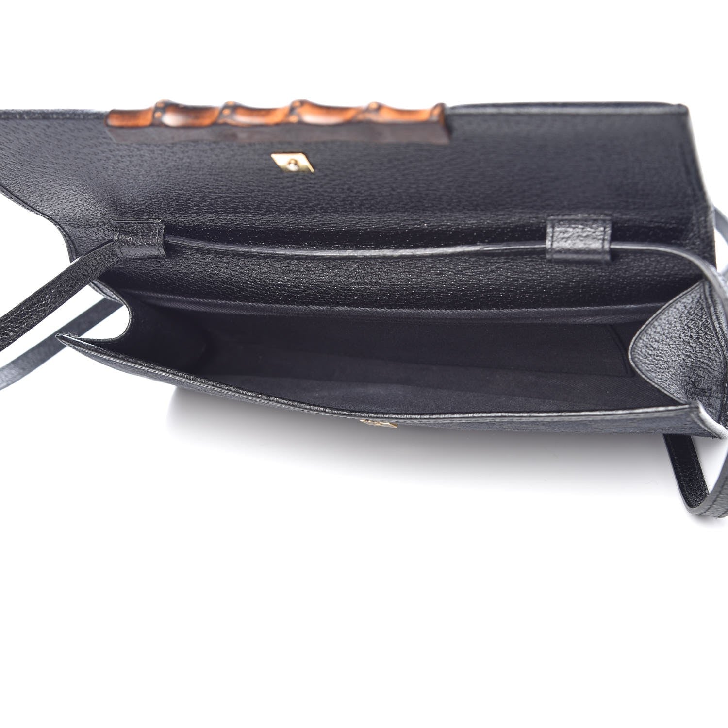 Gucci Monogram Bamboo Bar Clutch Black 5 of 7