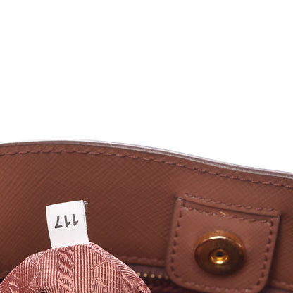 Prada Saffiano Vernice Large Tote Dark Rose 8 of 15