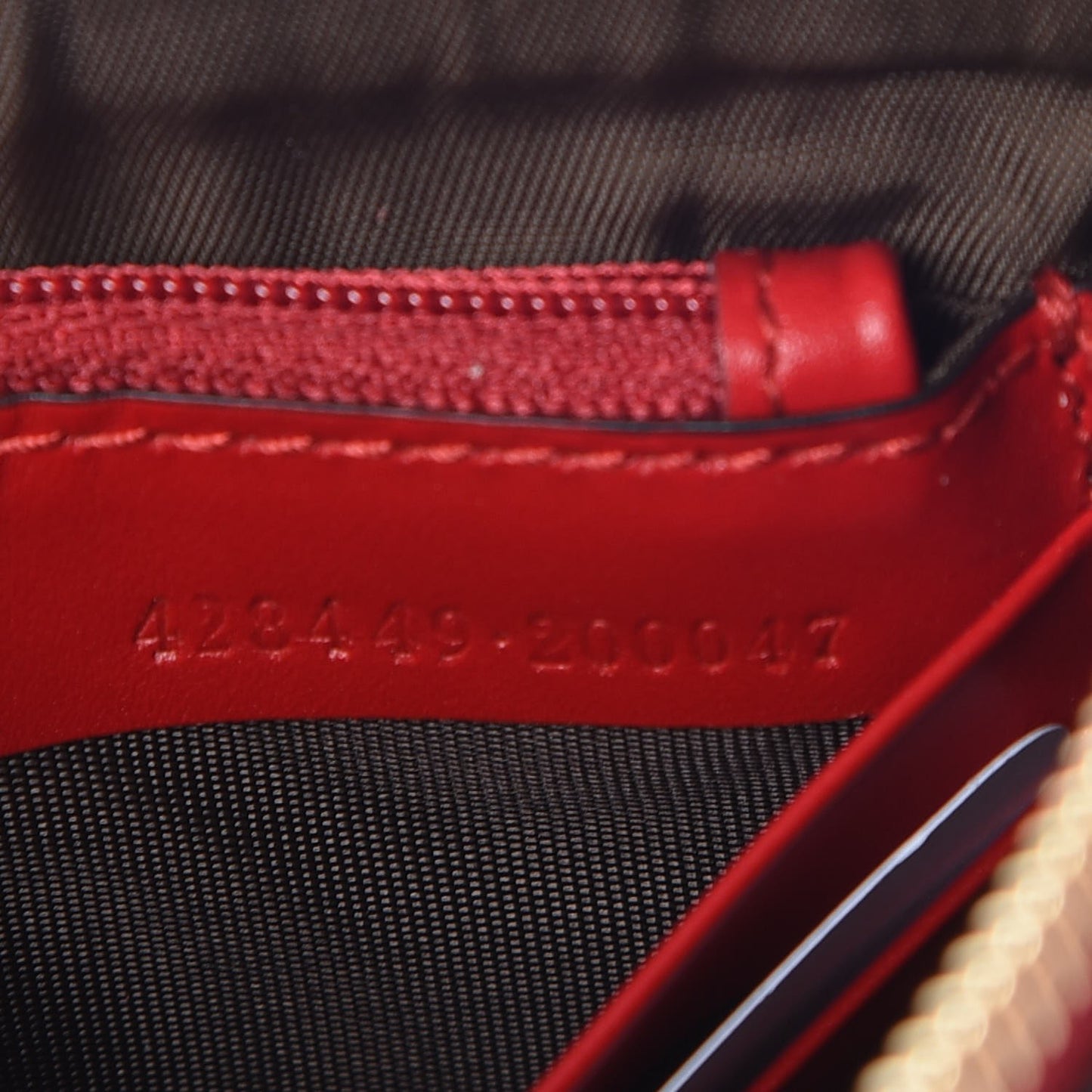 Guccissima Signature Wrist Wallet Hibiscus Red