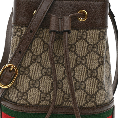 Gucci GG Supreme Monogram Web Small Ophidia Bucket Bag Brown 8 of 12