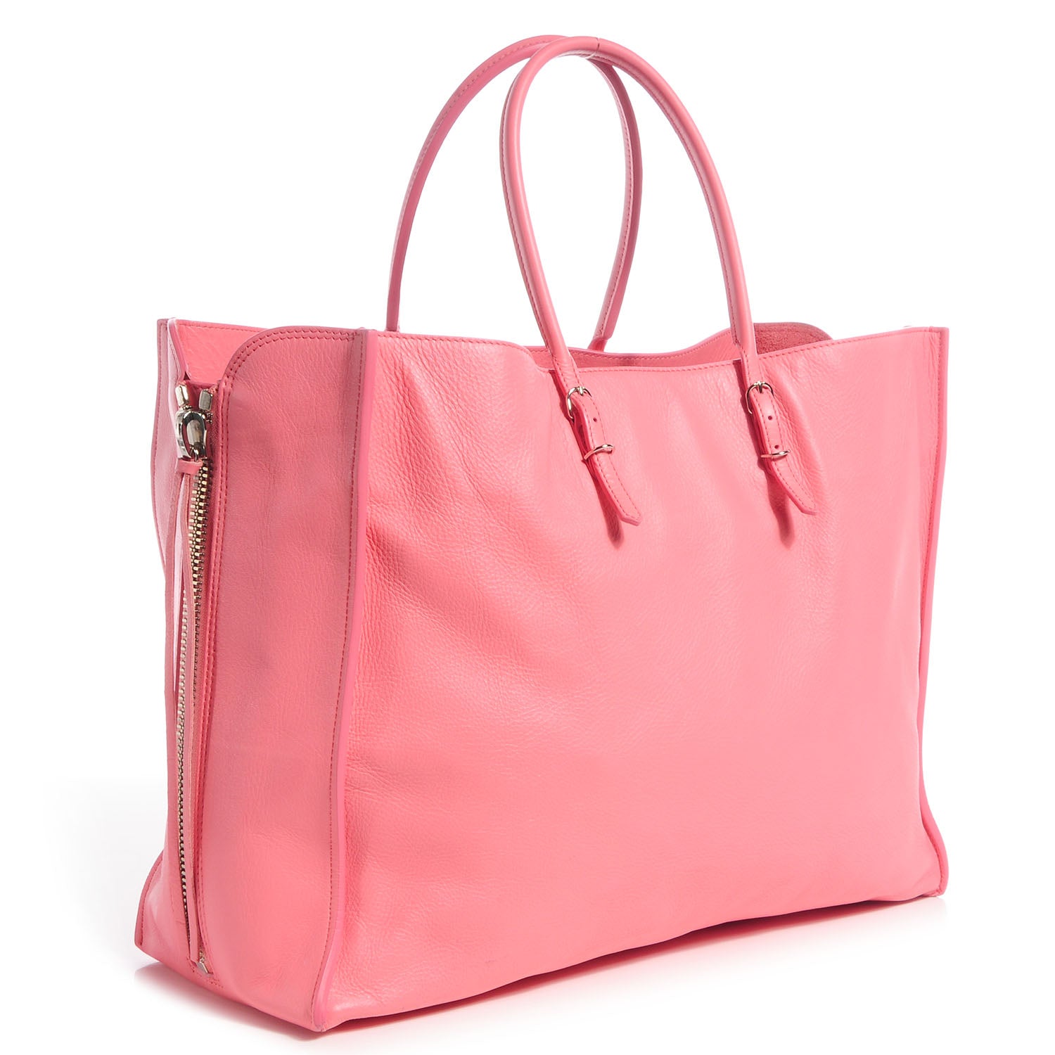 Balenciaga Veau Souple Papier A4 Zip Around Rose Flamingo 3 of 10