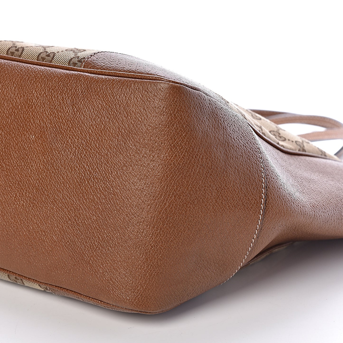 Monogram Medium Bree Zippered Tote Beige Tabacco