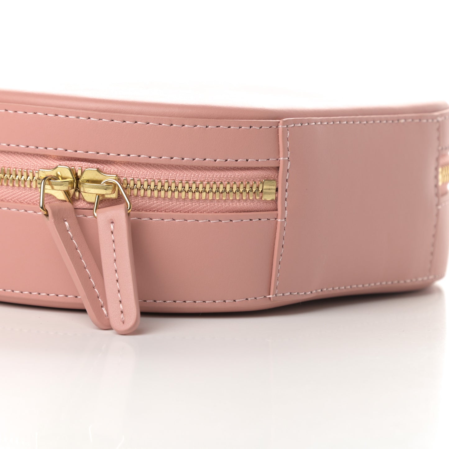 Calfskin Circle Crossbody Bag Coral