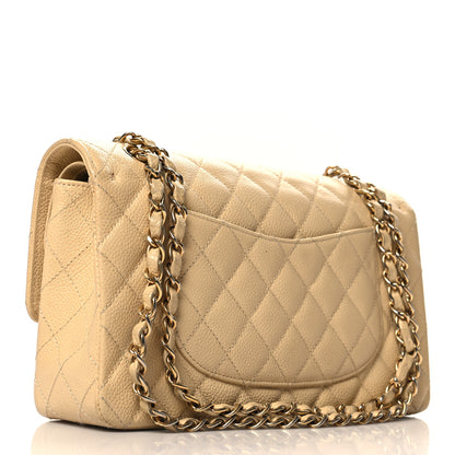 Chanel Caviar Quilted Medium Double Flap Beige 3 of 12