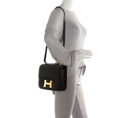 Hermes Veau Sombrero Constance 24 Black 2 of 15