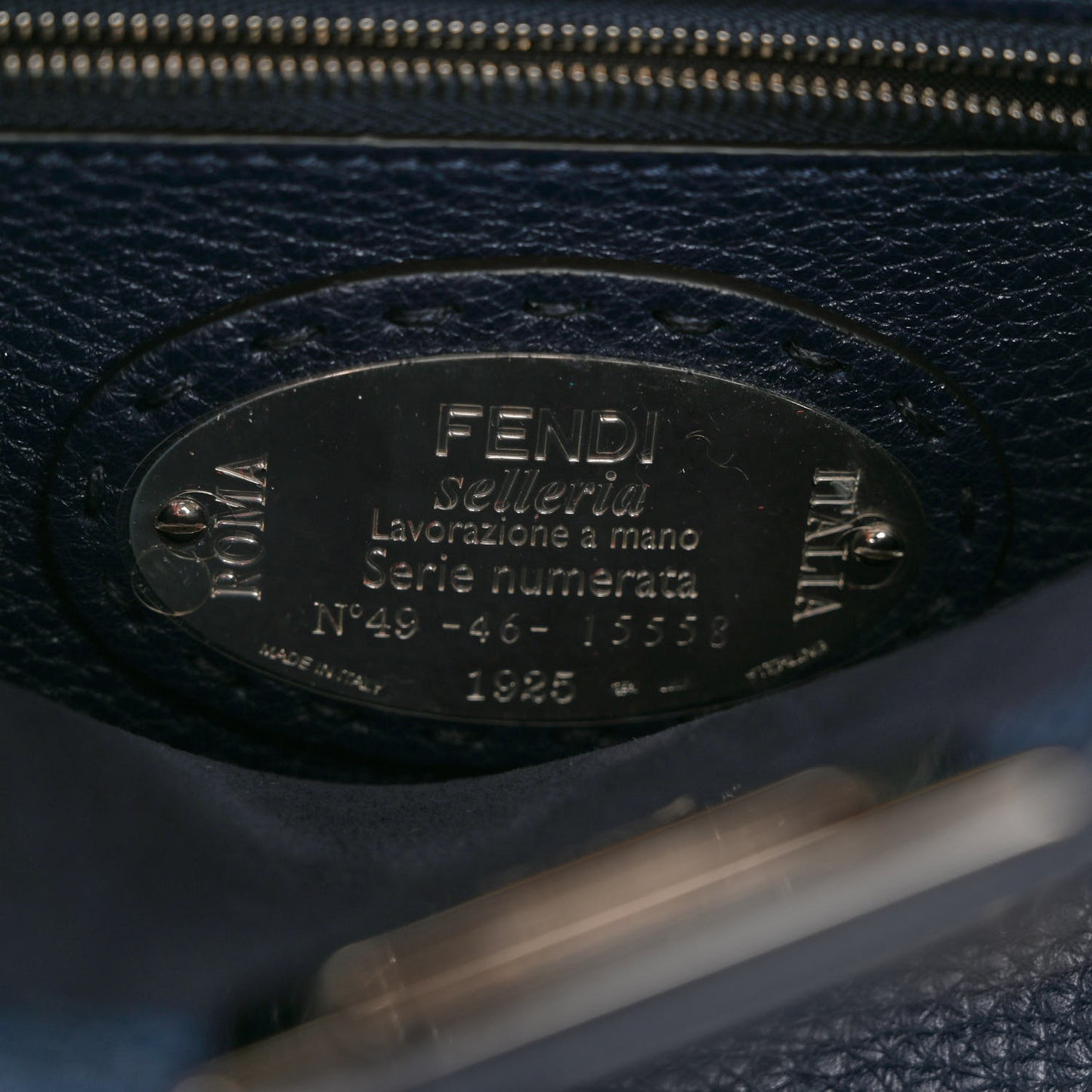 Cuoio Romano Selleria Elaphe Lace Up Mini Peekaboo Iconic Satchel Blue Notte Natural