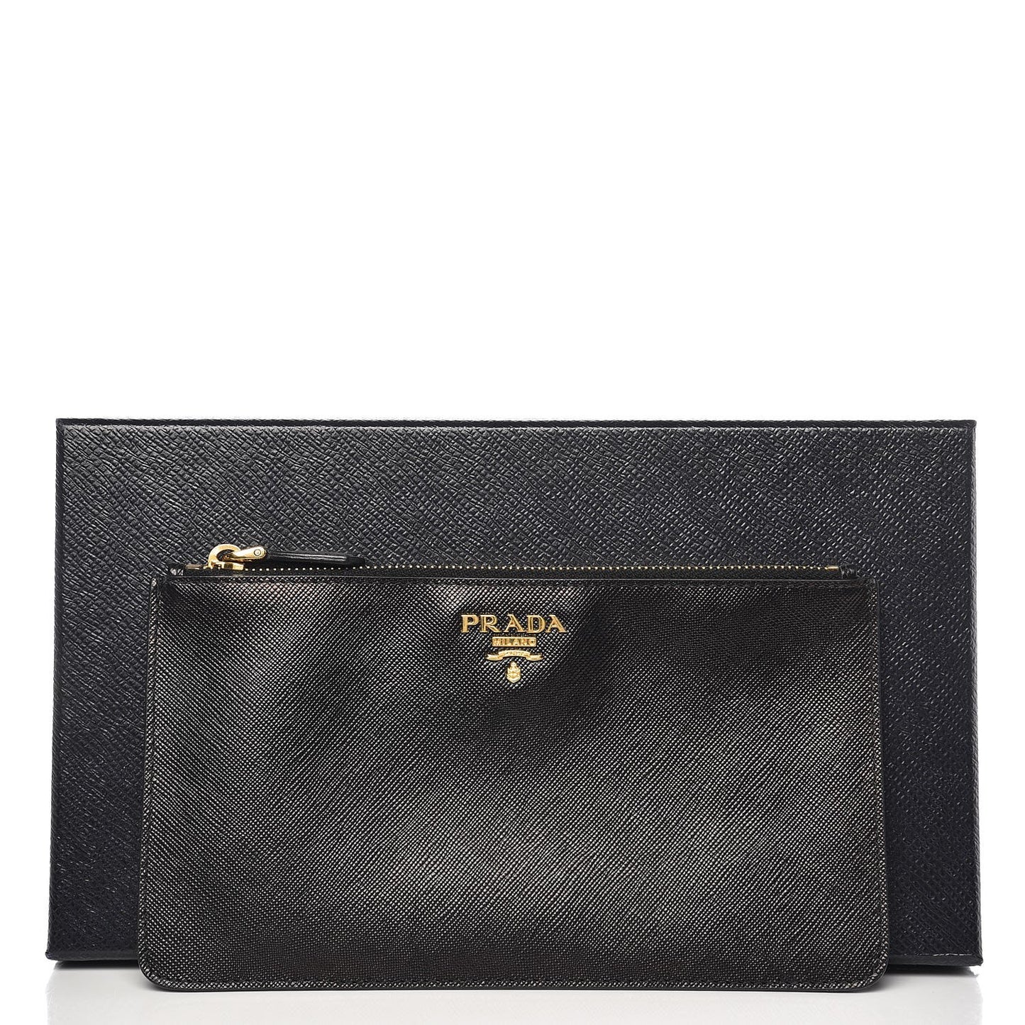 Saffiano Zip Pouch Nero Black