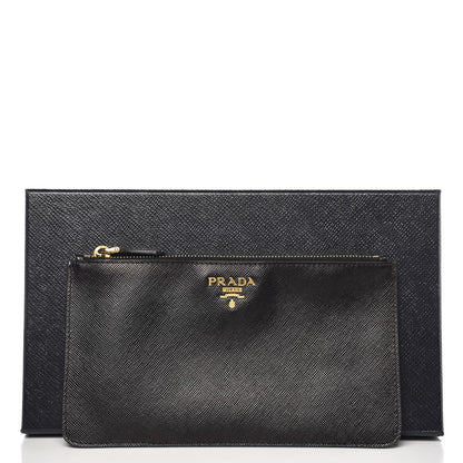 Prada Saffiano Zip Pouch Nero Black 8 of 8