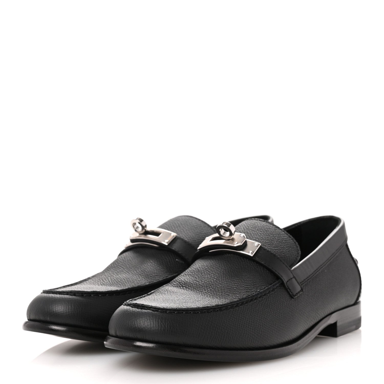Hermes Epsom Womens Destin Loafer 36 Black 4 of 11