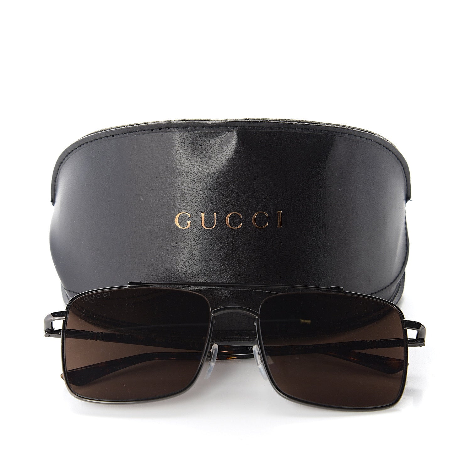 Gucci Square Aviator Sunglasses GG0610SK Tortoise 8 of 8