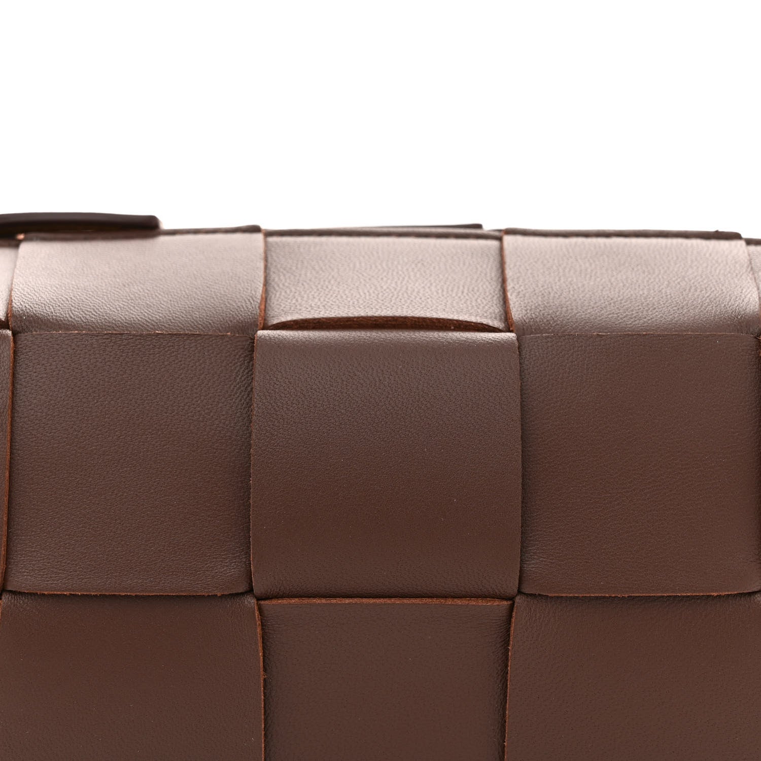 Bottega Veneta Lambskin Maxi Intrecciato Small Brick Cassette Bag Light Brown 8 of 10