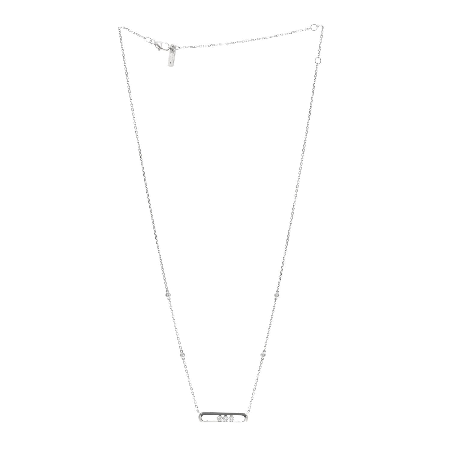 Messika 18K White Gold Diamond Baby Move Necklace 3 of 5