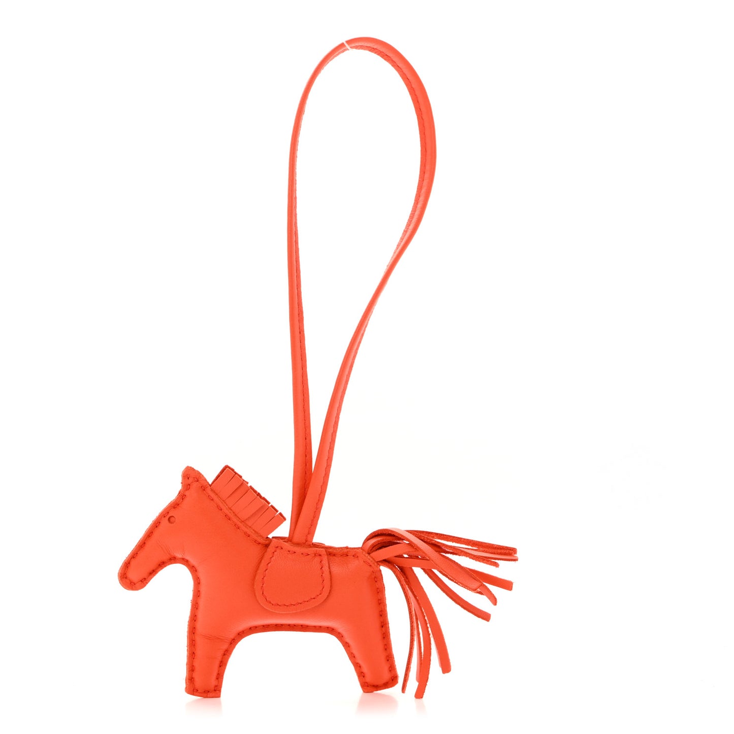 Milo Lambskin Grigri Rodeo Horse Bag Charm PM Feu