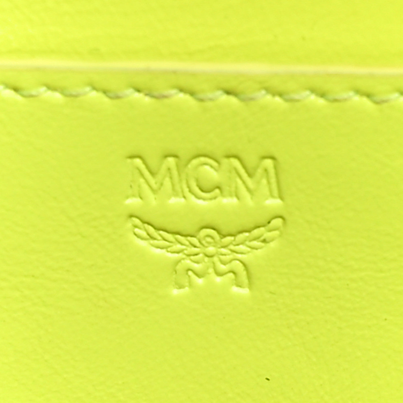 MCM Visetos Side Stud X-Mini Stark Bebe Boo Backpack Neon Yellow 6 of 9